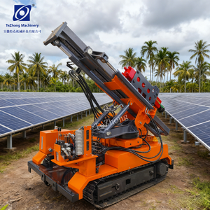 Équipement de fondation hydraulique de type chenillé pour le battage de pieux photovoltaïques solaires, piqueuse de pieux spirale photovoltaïque - Product Image 3
