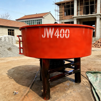 Mezcladora de Concreto de Eje Vertical Forzado de 400L, Mini Mezcladora de Concreto de 20m³/h con Bomba de Motor de 5.5kW de Alta Eficiencia para Ladrillos Prefabricados en Obra
