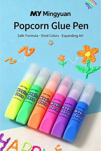 Stylos gel 3D gonflables non toxiques, 6 couleurs, marqueurs de peinture magiques DIY pour enfants, tissu, pierre, cartes, artisanat - Product Image 2