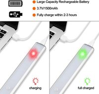 TAIKOO Super lumineux Rechargeable sans fil capteur magnétique Led placard couloir sous armoire cuisine bande veilleuse Bar