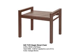 เก้าอี้ไม้สำหรับสวนและลานบ้าน สีน้ำตาลโบราณ ผลิตจากโรงงานโดยตรง เหมาะสำหรับใช้รับประทานอาหารและใช้ในโรงเรียน - Product Image 5