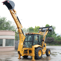 Backhoe Loader 4x4 Berkualitas Tinggi untuk Pertanian, Transportasi Hidrolik, Lokasi Konstruksi, dan Penggalian