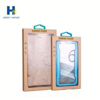 Étui de téléphone portable imprimé personnalisé de haute qualité boîte de vente au détail rigide avec stratification mate et gaufrage emballage en papier recyclable