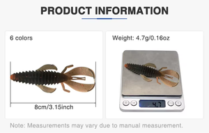 10pcs/bag 8cm 4.7g Good Swim Crawfish Soft Fishing Lure <strong>Worms</strong> Fishing Soft Plastic Bait Bass Fishing Lures - Product Image 4