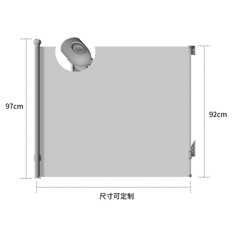 97 cm de hauteur gris [double verrouillage à pression]
