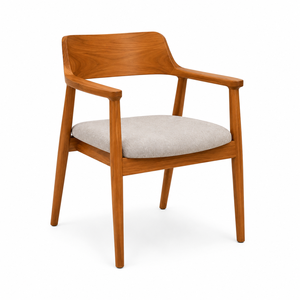 Premium Teak Home Office Desk with Woven <b>Cane</b> Cabinet and Wooden <b>Chair</b> Minimalist Workspace Furniture Set - Product Image 2