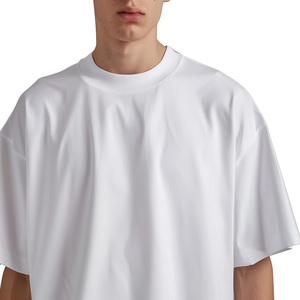 Tùy Chỉnh In Trắng Drop Shoulder Men's T-Shirts Quá Khổ Nặng Bông T Áo Sơ Mi 300gsm Vòng Cổ T Áo Sơ Mi 100 Bông Cho Nam Giới - Product Image 2
