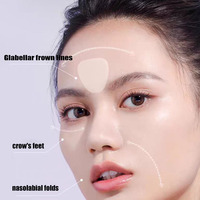 Patch hydrocolloïde 2-en-1 pour l'élimination des rides glabérales, anti-rides frontales, patch pour les plis nasogéniens et les ridules au coin des yeux pour femmes