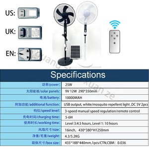 <span class=keywords><strong>Ventilateur</strong></span> <span class=keywords><strong>solaire</strong></span> sur pied 16-18 pouces avec panneau <span class=keywords><strong>solaire</strong></span> et LED, le plus vendu - Product Image 3