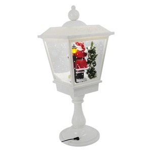 Melody <strong>Xmas</strong> Scene Musical Tabletop Lantern IP65 Rated Christmas LED <strong>Light</strong>-Up Snow Lamp <strong>Post</strong> for Indoor &amp; Outdoor Holiday Decor - Product Image 5