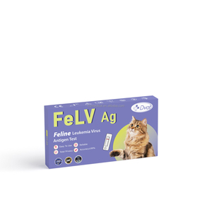 ชุดตรวจโรคแมวแบบเร็ว ความไว 99.9% สำหรับตรวจหาแอนติเจนไวรัสโรคโลหิตจางในแมว (FeLV) อุปกรณ์วินิจฉัยทางสัตวแพทย์ - Product Image 1