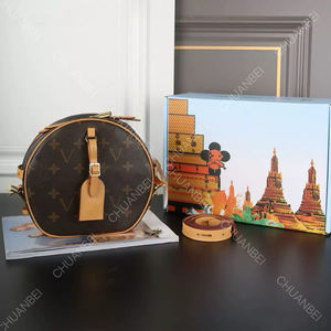 प्रसिद्ध लोकप्रिय कंधे बैग फैशनेबल गोल केक बैग क्लासिक पुराने फूल क्रॉसब। - Product Image 3