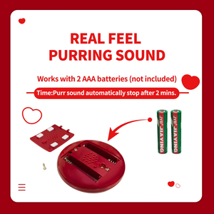 All For Paws Jouets en <span class=keywords><strong>peluche</strong></span> pour <span class=keywords><strong>chat</strong></span> Jouet interactif de battement de cœur pour animaux de compagnie Jouet en <span class=keywords><strong>peluche</strong></span> ronronnant pour chats et chatons Calmant - Product Image 4