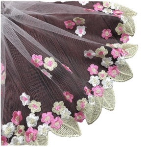 Penjualan Pabrik Renda Bordir Bunga Lebar 18cm untuk Kerajinan Jahit, Pakaian Boneka, Gaun Pengantin, Hiasan Elegan - Product Image 5