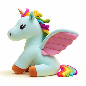 OEM grande giocattolo di peluche di peluche di cotone <span class=keywords><strong>con</strong></span> stampa <span class=keywords><strong>unicorno</strong></span> alato Pegasus morbido giocattolo <span class=keywords><strong>con</strong></span> <span class=keywords><strong>ali</strong></span> per il compleanno o il regalo di natale - Product Image 2
