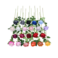 Fleurs artificielles de mariage Roses simples Real Touch haute qualité velours blanc Rose en vrac pour la Saint-Valentin