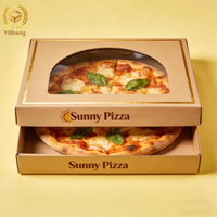 Cajas de Pizza de Cartón Corrugado de Grado Alimenticio, Ecológicas, Biodegradables, Ahorradoras de Espacio, para Llevar, con Diseño y Tamaño Personalizados Disponibles