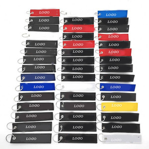 Llavero de bordado tejido con logotipo de coche de marca Jet Tag tejido de tela de precio barato de fábrica de China - Product Image 1