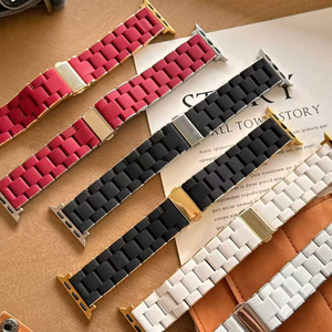 สายนาฬิกาซิลิโคนรุ่นใหม่สำหรับ <span class=keywords><strong>Apple</strong></span> <span class=keywords><strong>Watch</strong></span> ขนาด 38 <span class=keywords><strong>40</strong></span> 41 42 44 45 49 มม. สายรัดข้อมือแบบโซ่ - Product Image 1