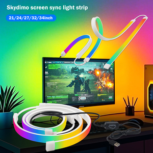 Akıllı TV monitörü <span class=keywords><strong>PC</strong></span> arka ışık ile <span class=keywords><strong>24</strong></span> "27" 32 "34" 49 "bilgisayar ortam aydınlatma tatil için ışık şeridi oyun IP65 anma - Product Image 3