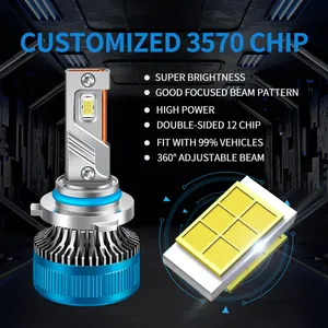 Oem siêu sáng CSP 3570 chip 14000lm 70 wát LED H1 H7 LED ánh sáng Xe 9005 9007 H13 led h7 CANBUS K10 đèn H4 H11 LED Đèn pha xe hơi