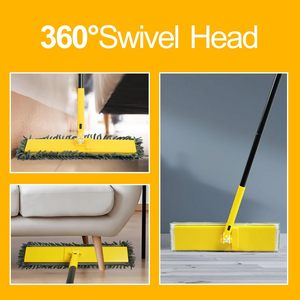 <span class=keywords><strong>Balai</strong></span> à poussière avec panneau <span class=keywords><strong>pliable</strong></span> à 90 ° unique, manche de 52 pouces de long, <span class=keywords><strong>balai</strong></span> à plancher plat sec et humide, escalier, vinyle, carrelage, stratifié - Product Image 3
