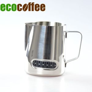 Q Milk Jug 600Ml Thép Không Gỉ Bình Tạo Bọt Kéo Hoa Cốc Hiển Thị Nhiệt Độ Cà Phê Sữa Frother Latte Nghệ Thuật Bọt Sữa Để - Product Image 2