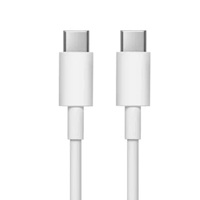 Kabel Data USB Type-C ke C Grosir Massal, Pengisian Cepat 3A, Konduktor Tembaga Murni, Selubung Nilon, 1M