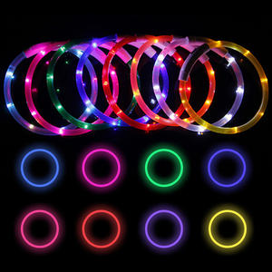 Precio de fábrica Logotipo personalizado USB Recargable Iluminar <span class=keywords><strong>Collar</strong></span> para mascotas <span class=keywords><strong>Collar</strong></span> de perro <span class=keywords><strong>Led</strong></span> - Product Image 1