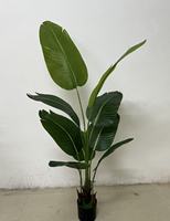 Feuillage artificiel réaliste Alwaysbloom Lz016, feuilles de bananier et palmier du voyageur, en plastique avec support en fer, pour intérieur, best-seller transfrontalier