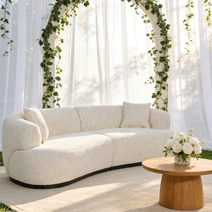 शादी की घटना के लिए भव्य आधुनिक वाणिज्यिक फर्नीचर घुमावदार डिजाइन मखमली मॉड्यूलर कपड़े अनुभागीय सोफा - Product Image 2