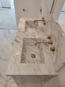 หินอ่อน Travertine สำหรับพื้นและผนังห้องน้ำโรงแรมทันสมัย ขายส่ง พร้อมขนาดที่กำหนดเองได้ - Product Image 3