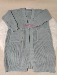 Cardigan <span class=keywords><strong>long</strong></span> en tricot épais pour <span class=keywords><strong>femme</strong></span>, Nouvelle collection 2026, Pull ample ouvert sur le devant avec poches, Vêtement d'extérieur décontracté - Product Image 5