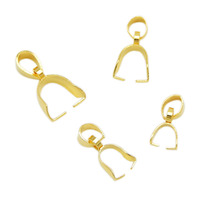 Bélières de pincement en acier inoxydable Clip de pincement Bail Fermoir Dangle Charme Perle Pendentif Connecteur Fabrication