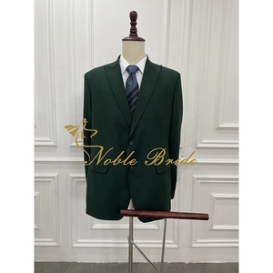All'ingrosso giacca e giacca da <span class=keywords><strong>uomo</strong></span> <span class=keywords><strong>verde</strong></span> smeraldo gilet di Tweed di alta qualità 3 pezzi monopetto formale da festa - Product Image 2