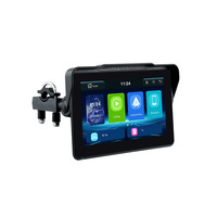 Dashcam Motor 7-inci Murah dengan CarPlay Android Auto, Perangkat Navigasi Perekam Ganda Tahan Air, TPMS