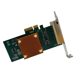 Window Linux supportable Intel I350 chip PCIe 1000Base-T 4 port rj45 wired NIC Server Adapter