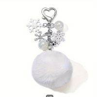 Breloque de téléphone et pendentif de sac rétro en peluche faits main avec boule de fourrure