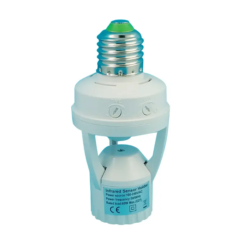 220V E27 PIR motion sensor lamp holder sensor light holder Lamp Base Adjustable time and sensitivity