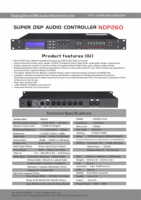 Procesador de audio profesional Compatible con software original Dsp Procesamiento de audio Sistema de control de altavoz Soporte personalizado