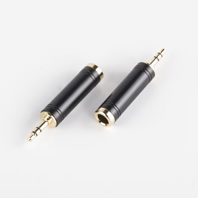 Audio Cooper Gold 1/8" 3.5mm Stereo Male to 1/4" 6.35mm Stereo Female Adapter