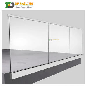 DF vetro guardrail ponte Veranda balaustra balaustra balcone vetro Frameless balaustra corrimano scala canale alluminio vetro ringhiera - Product Image 1