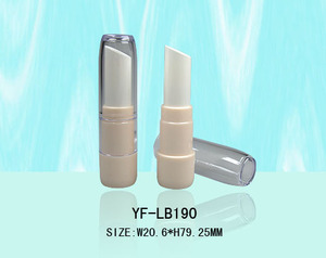 หลอดลิปสติกเปล่าสีขาวพร้อมฝาใสขนาด 20.6 มม. วัสดุ ABS/AS บรรจุภัณฑ์เครื่องสำอางทรงกลมสำหรับลิปบาล์มและเครื่องสำอาง - Product Image 2