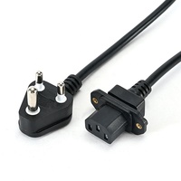 Prise BIS India 3 broches vers IEC 320 C13 avec câble d'extension d'alimentation Lock