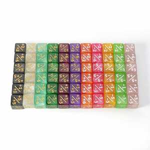 Dado de conteo acrílico brillante de 12 mm con números de +1 a -1 para juegos de rol y accesorios de juegos de mesa - Product Image 3