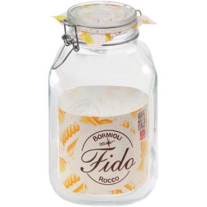 Pot en verre Fido avec couvercle à anse métallique, conteneur de stockage de 1,5 L pour pâtes et produits secs - Product Image 1