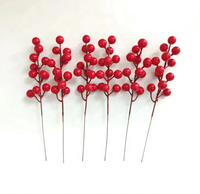 Vente en gros de fleurs artificielles en mousse Fleur de Noël Baie de Noël pour la décoration de mariage