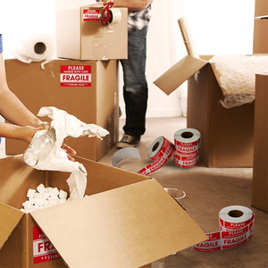 Tùy chỉnh in không thấm nước bán bóng dính dán dễ vỡ cho vận chuyển bao bì nhãn - Product Image 6