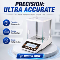 Balanza Analítica Electromagnética de Precisión de Laboratorio de 0.1mg con Interfaz RS232 y Protector de Vidrio
