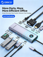 Station d'accueil ORICO Type-C avec 10 ports USB 3.0 et hub d'extension USB 2.0 pour ordinateurs portables Mac, iPad, tablettes, smartphones - En stock